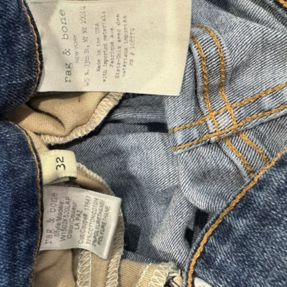 Rag & Bone Womens Cropped Skinny Jeans La Paz Sz 32 Stretch Casual Distressed - Picture 4 of 8